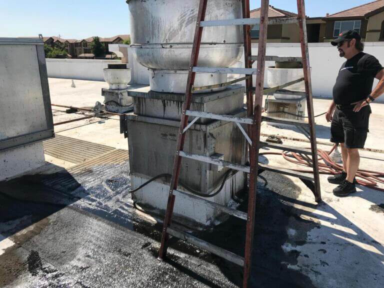 bad grease containment on rooftop