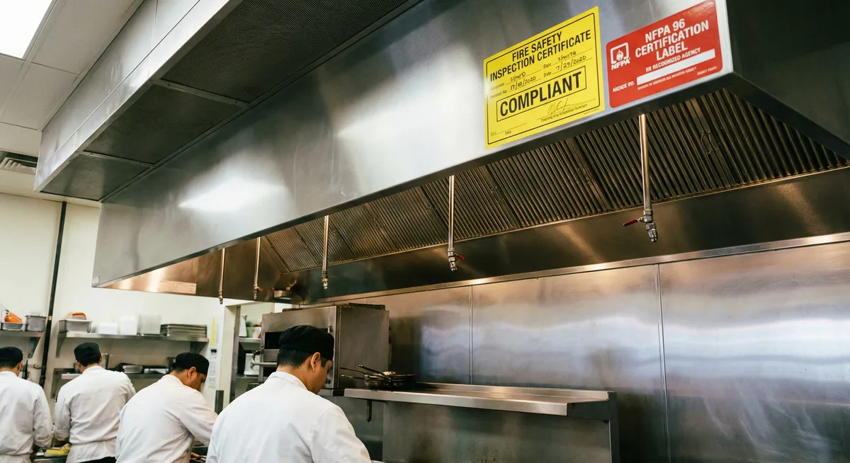 NFPA 96 compliance inspection documentation for Sacramento commercial kitchen
