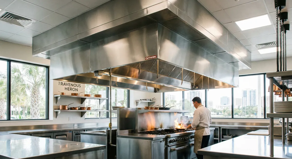 Exhaust hood cleaning service in Sacramento — professional degreasing of kitchen ventilation system
