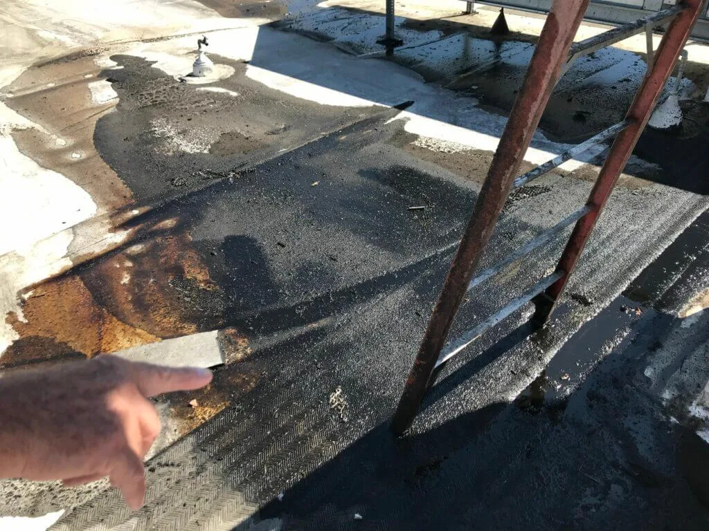 Rooftop grease containment system installation in Sacramento California