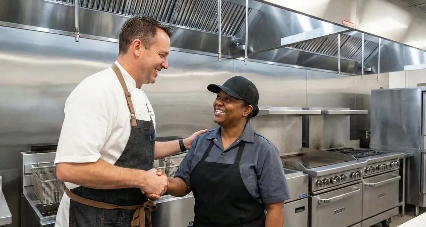 Best Hood Cleaning team and service vehicle supporting Sacramento commercial kitchen hood cleaning accounts